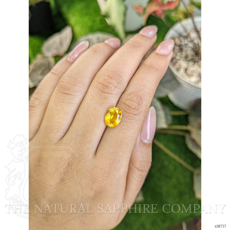 3.04 Ct. Orangish Yellow Sapphire from Ceylon (Sri Lanka)