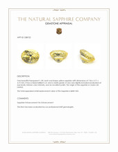 1.58 Ct. Yellow Sapphire from Ceylon (Sri Lanka) Appraisal