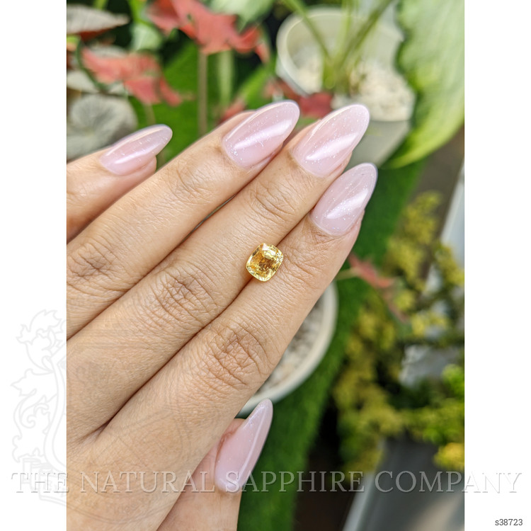 1.60 Ct. Yellowish Orange Sapphire from Ceylon (Sri Lanka)