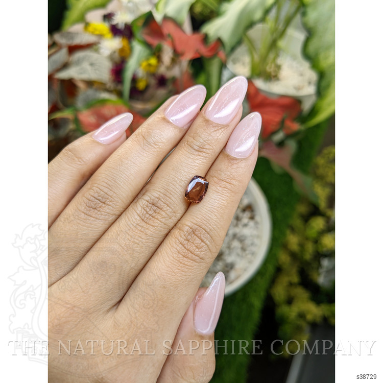 1.97 Ct. Orangish Brown Sapphire from Ceylon (Sri Lanka)