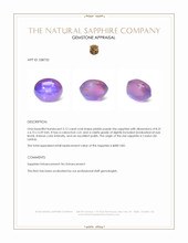 3.12 Ct. Pinkish Purple Star Sapphire from Ceylon (Sri Lanka) Appraisal