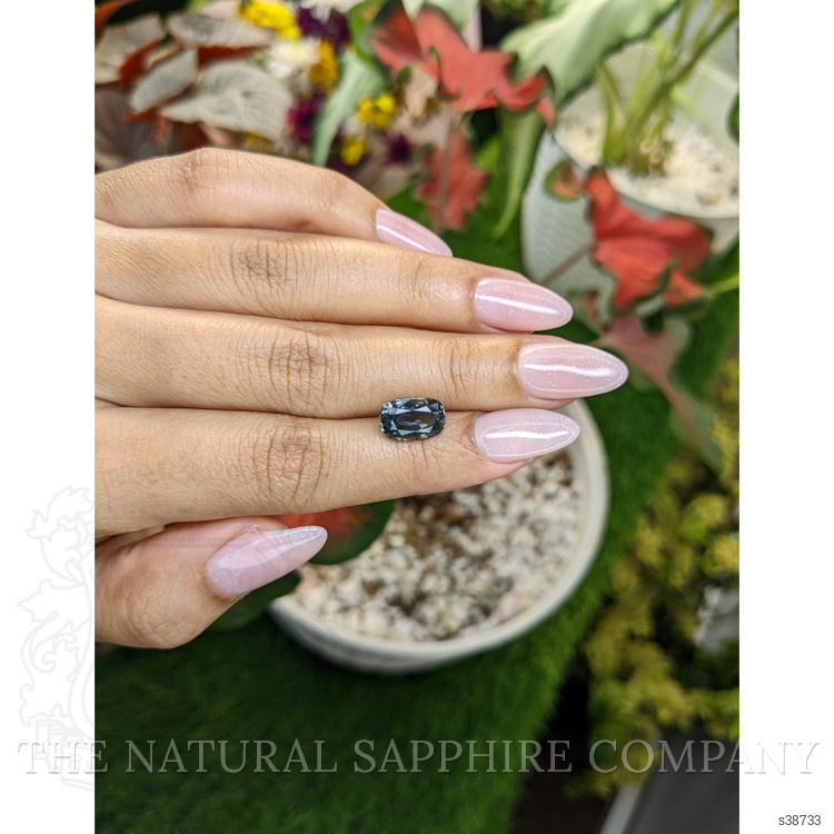 4.17 Ct. Bluish Green Sapphire from Ceylon (Sri Lanka)