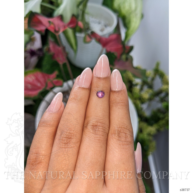 0.81 Ct. Pinkish Purple Star Sapphire from Ceylon (Sri Lanka)