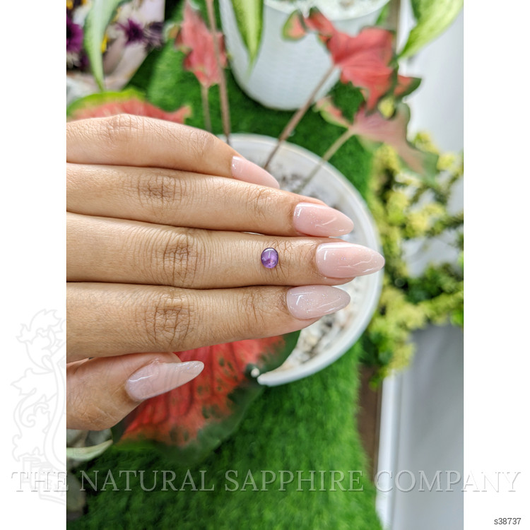 0.81 Ct. Pinkish Purple Star Sapphire from Ceylon (Sri Lanka)