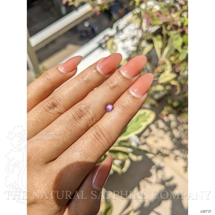 0.81 Ct. Pinkish Purple Star Sapphire from Ceylon (Sri Lanka)