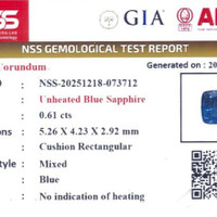 0.61 Ct. Blue Sapphire from Ceylon (Sri Lanka) Scan Report