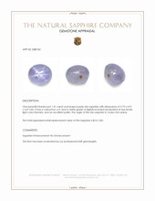 1.41 Ct. Purple Star Sapphire from Ceylon (Sri Lanka) Appraisal