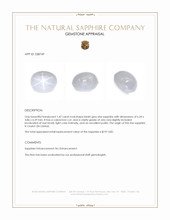 1.47 Ct. Bluish Grey Star Sapphire from Ceylon (Sri Lanka) Appraisal