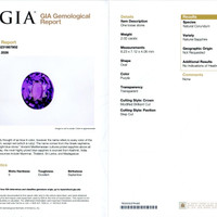 2.02 Ct. Purple Sapphire from Ceylon (Sri Lanka) Scan Report