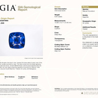 6.64 Ct. Blue Sapphire from Ceylon (Sri Lanka) Scan Report