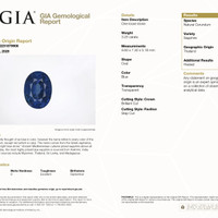3.25 Ct. Blue Sapphire from Thailand Scan Report