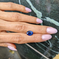 3.25 Ct. Blue Sapphire from Thailand Life Style