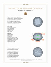 24.93 Ct. Greyish Blue Star Sapphire from Ceylon (Sri Lanka) 3 D Scan Report