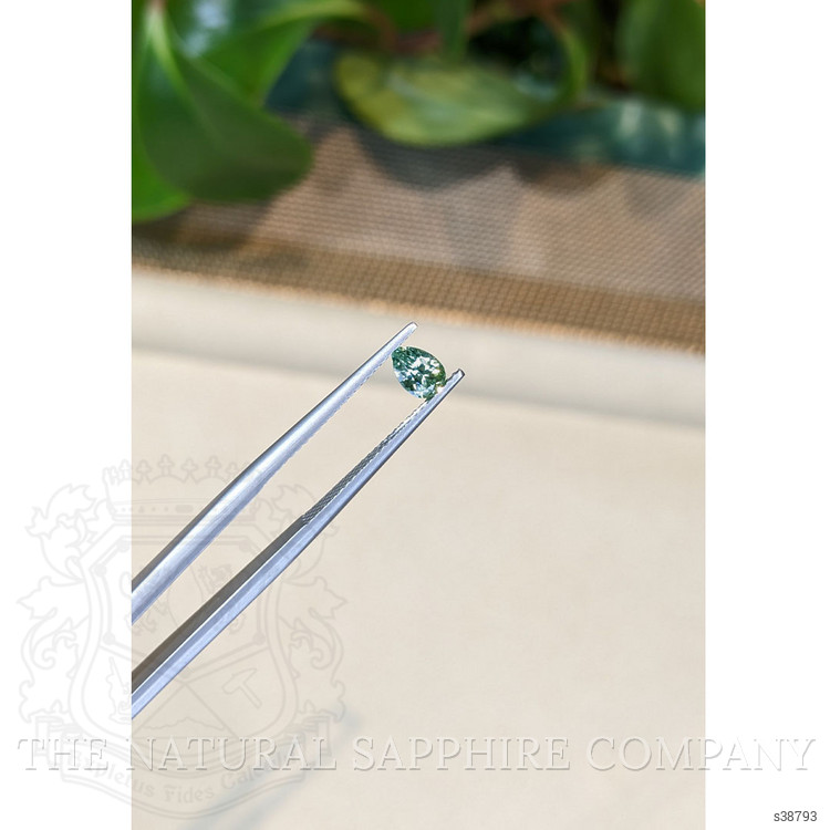 0.51 Ct. Green Sapphire from Montana