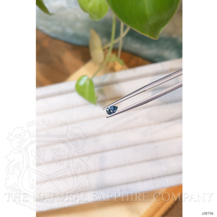 0.35 Ct. Greenish Blue Sapphire from Montana