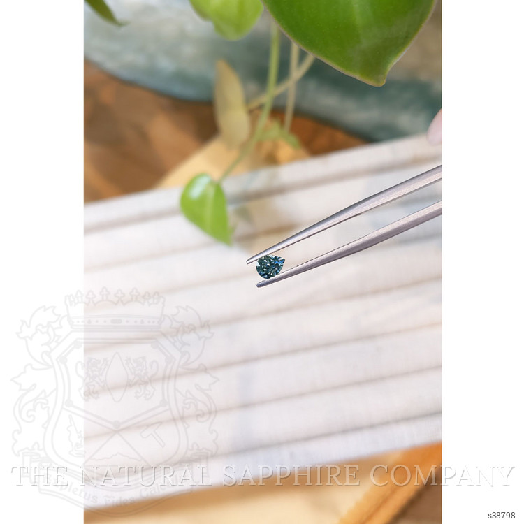 0.38 Ct. Greenish Blue Sapphire from Montana