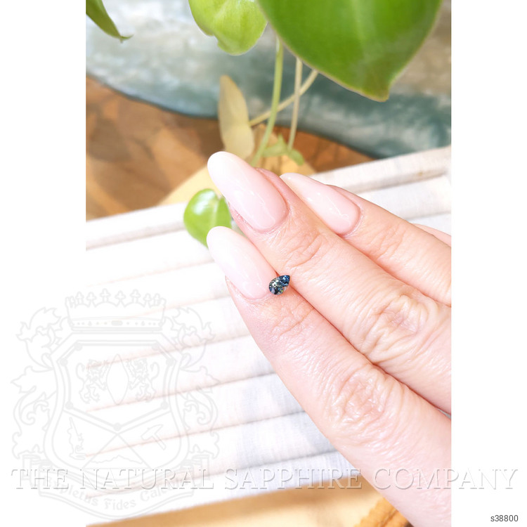 0.36 Ct. Bluish Green Sapphire from Montana