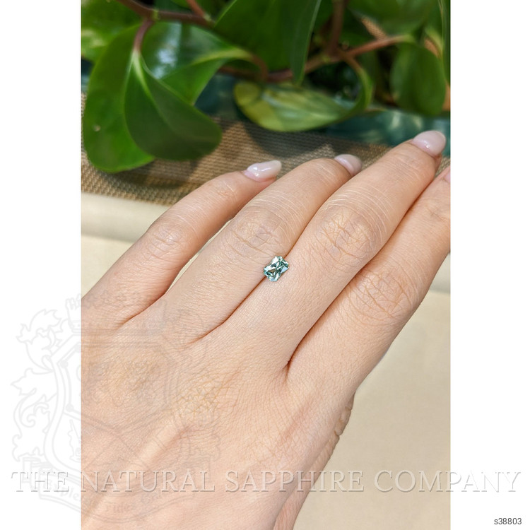 0.51 Ct. Bluish Green Sapphire from Ceylon (Sri Lanka)