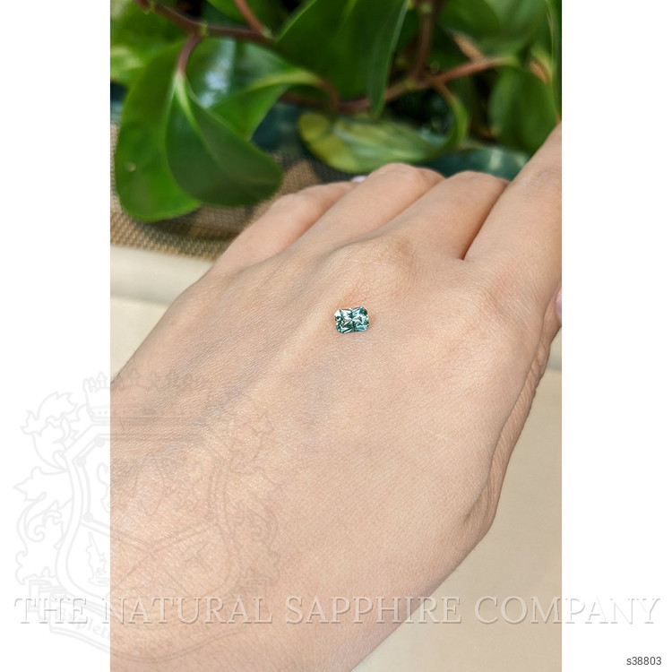 0.51 Ct. Bluish Green Sapphire from Ceylon (Sri Lanka)