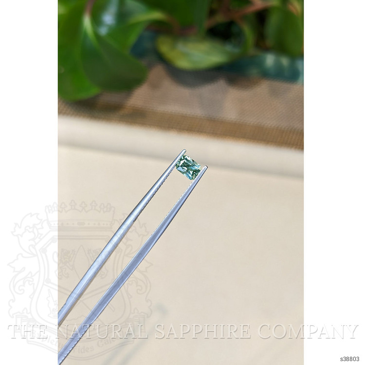 0.51 Ct. Bluish Green Sapphire from Ceylon (Sri Lanka)