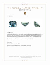 0.51 Ct. Greenish Blue Sapphire from Montana Appraisal