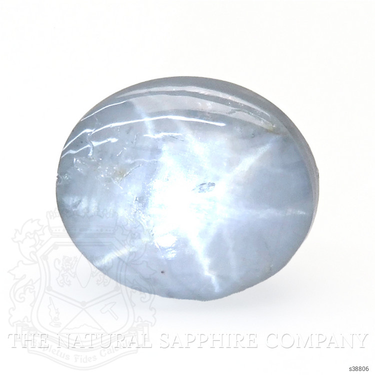 6.91 Ct. Bluish Grey Star Sapphire from Ceylon (Sri Lanka)
