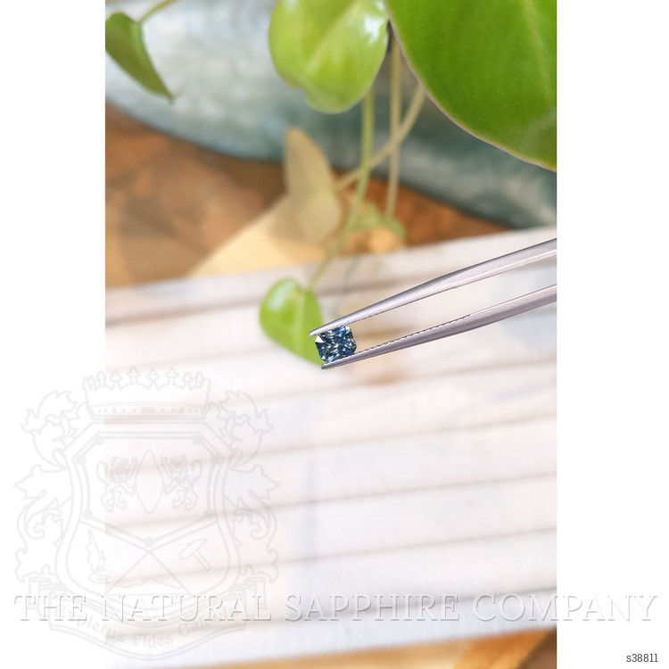 0.51 Ct. Greyish Blue Sapphire from Ceylon (Sri Lanka)