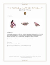 0.53 Ct. Pink Sapphire from Montana Appraisal