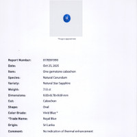 7.13 Ct. Blue Star Sapphire from Ceylon (Sri Lanka) Scan Report