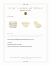 0.87 Ct. Yellow Sapphire from Tanzania Appraisal