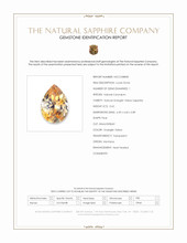 0.62 Ct. Orangish Yellow Sapphire from Montana Scan Report