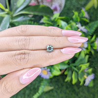 1.08 Ct. Bluish Green Sapphire from Madagascar Life Style