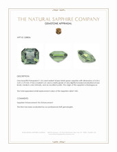 1.26 Ct. Bluish Green Sapphire from Madagascar Appraisal