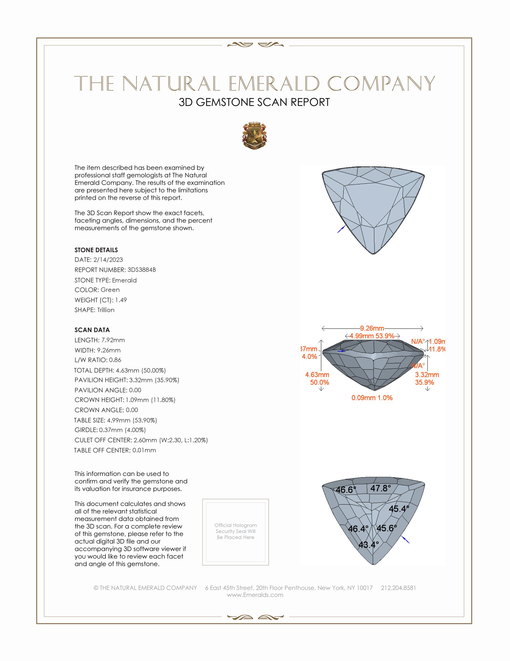 1.49 Ct. Emerald from Zambia