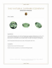 1.55 Ct. Green Sapphire from Madagascar Appraisal