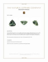 1.03 Ct. Green Sapphire from Madagascar Appraisal