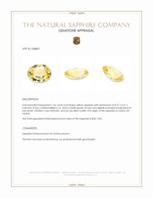 1.66 Ct. Yellow Sapphire from Ceylon (Sri Lanka) Appraisal