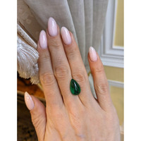 5.81 Ct. Cabochon Emerald from Zambia Life Style