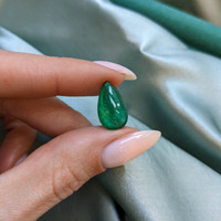 5.81 Ct. Cabochon Emerald from Zambia Life Style