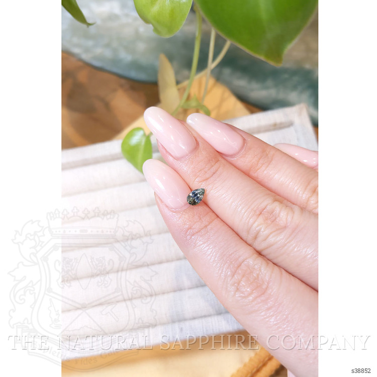 0.65 Ct. Bluish Green Sapphire from Montana