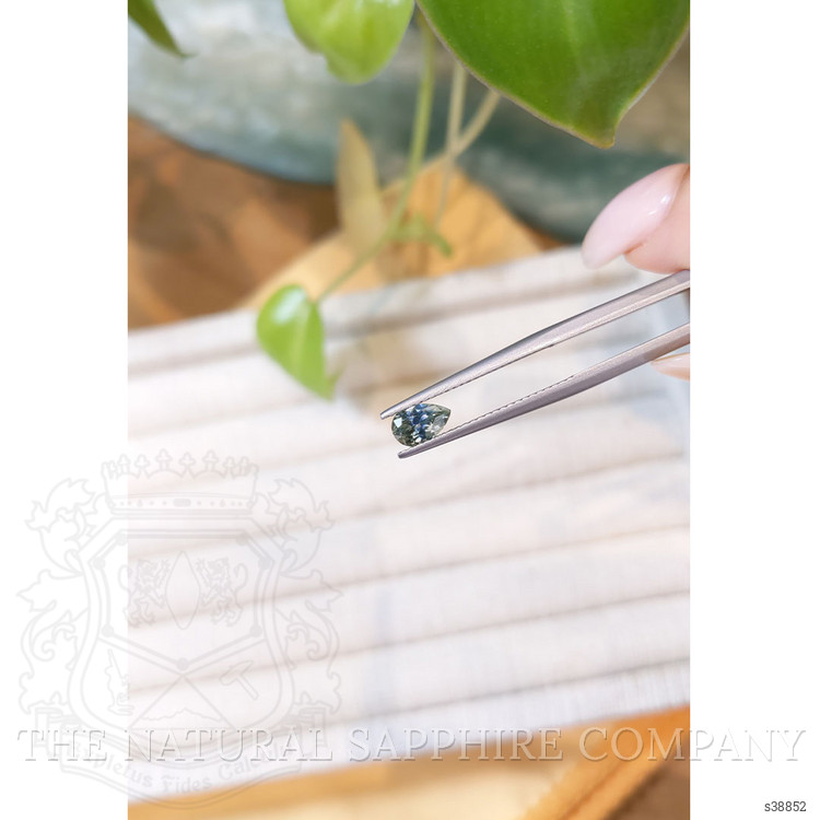0.65 Ct. Bluish Green Sapphire from Montana