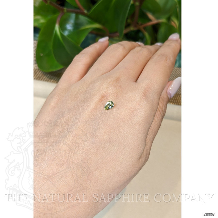 0.68 Ct. Yellowish Green Sapphire from Montana