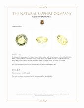 1.11 Ct. Yellow Sapphire from Ceylon (Sri Lanka) Appraisal