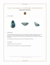 0.50 Ct. Bluish Green Sapphire from Montana Appraisal
