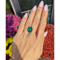 10.07 Ct. Cabochon Emerald from Zambia Life Style