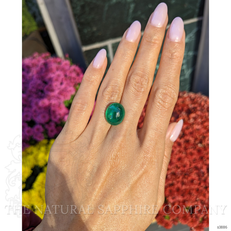10.07 Ct. Cabochon Emerald from Zambia