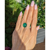 10.07 Ct. Cabochon Emerald from Zambia Life Style