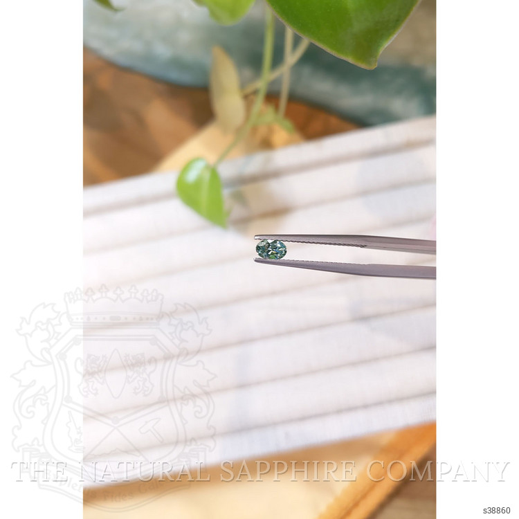 0.40 Ct. Bluish Green Sapphire from Montana