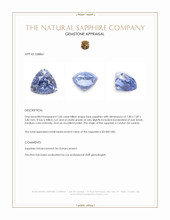 2.60 Ct. Blue Sapphire from Ceylon (Sri Lanka) Appraisal