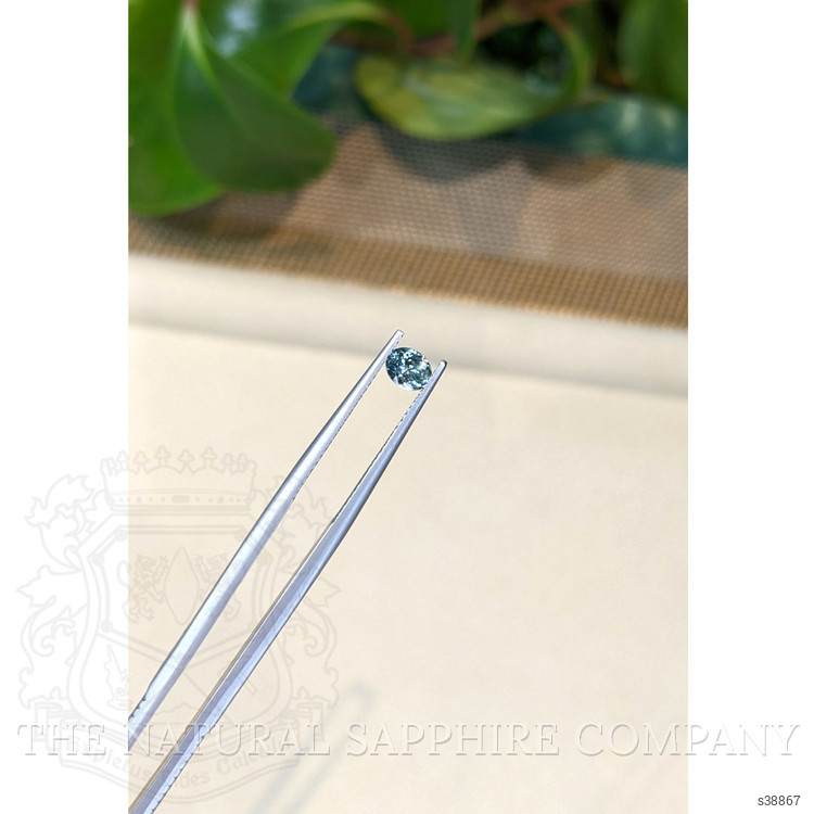 0.41 Ct. Greenish Blue Sapphire from Montana